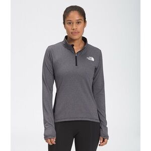 The North Face Women’s Grey Riseway Quarter Zip Lightweight Pullover - Small